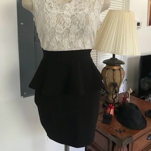 Black mini skirt